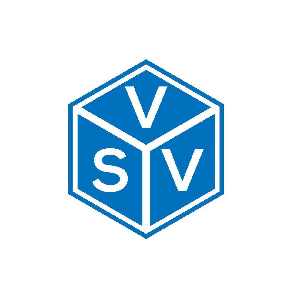 vsv brev logotyp design på svart bakgrund. vsv kreativa initialer bokstavslogotyp koncept. vsv bokstavsdesign. vektor