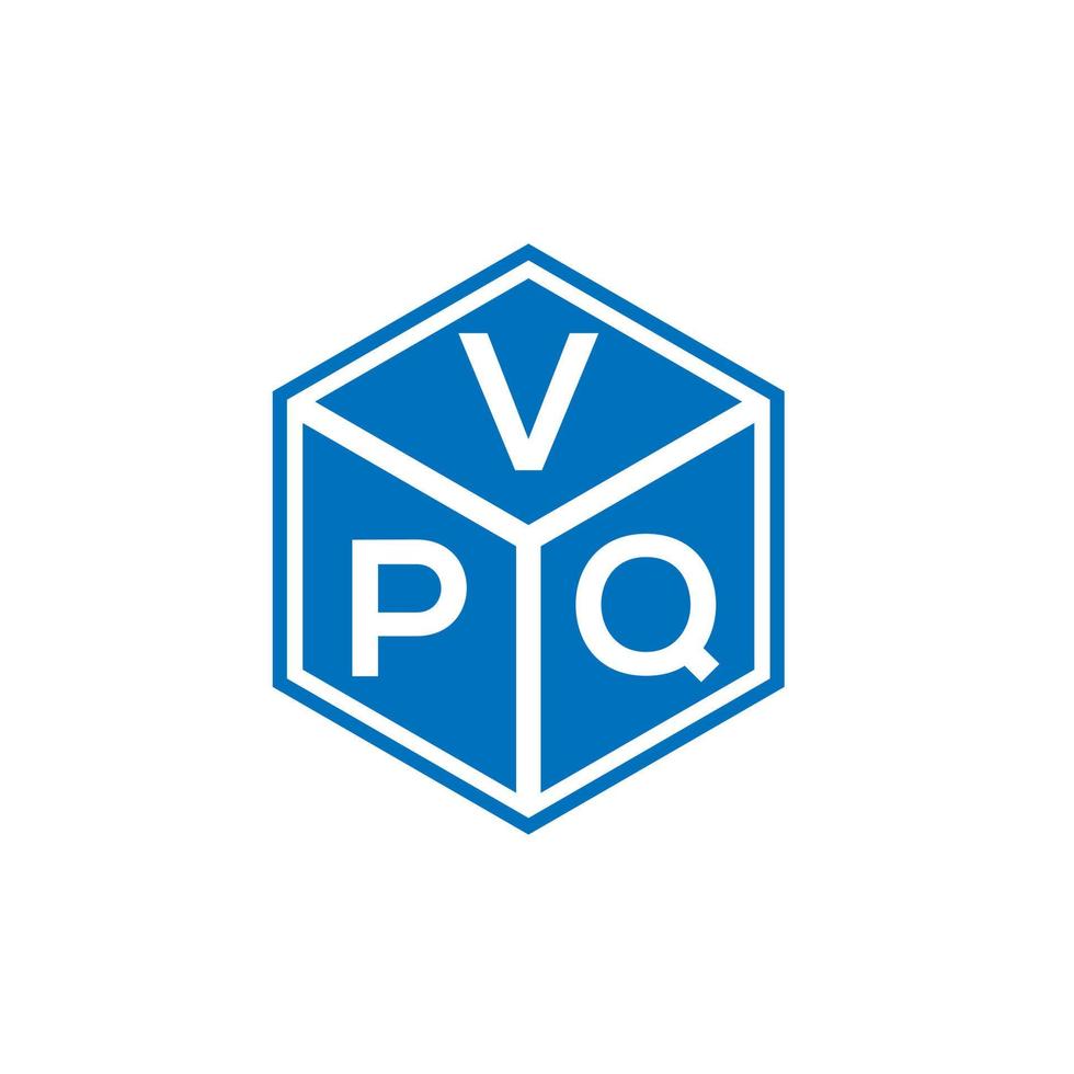 vpq brev logotyp design på svart bakgrund. vpq kreativa initialer brev logotyp koncept. vpq bokstavsdesign. vektor