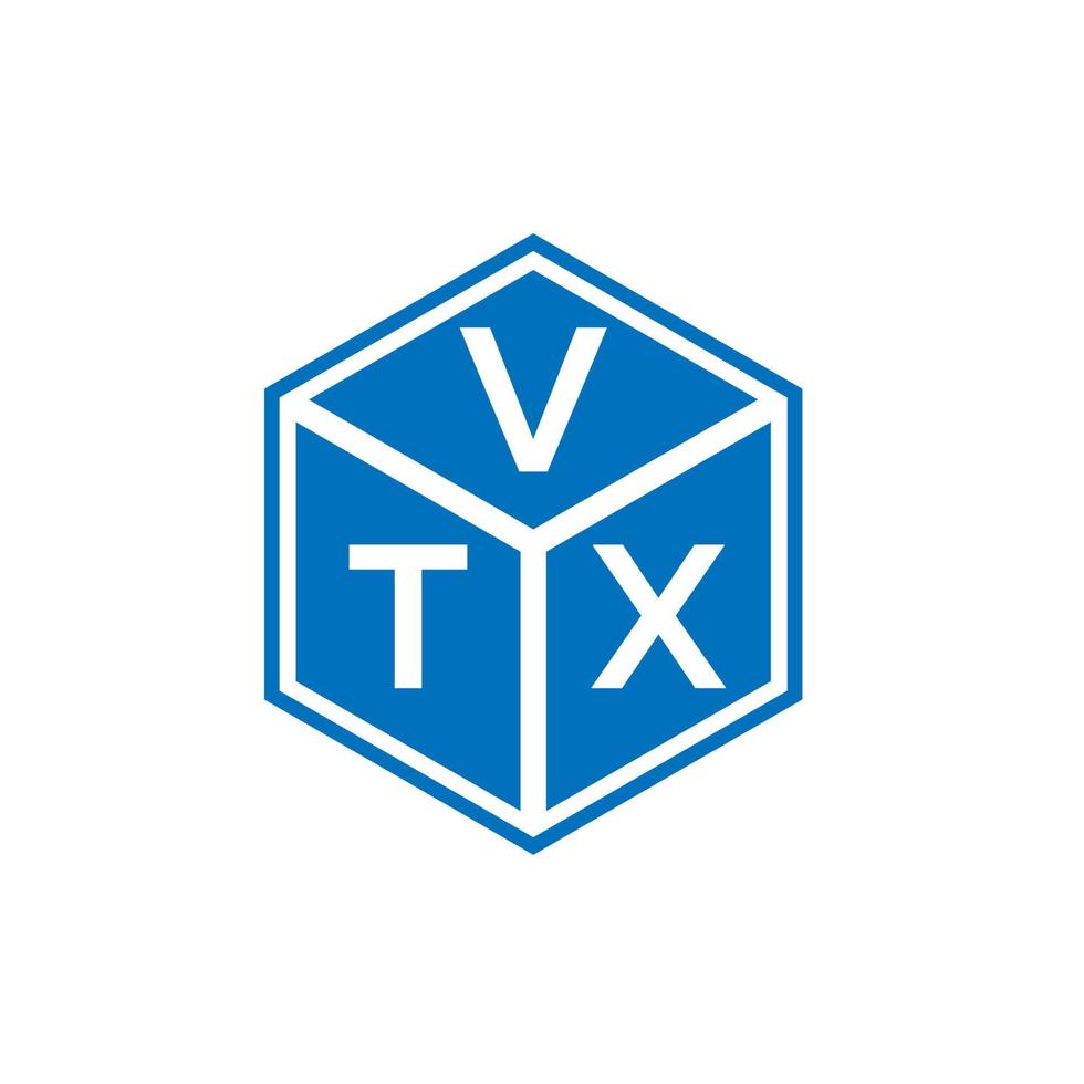 vtx brev logotyp design på svart bakgrund. vtx kreativa initialer brev logotyp koncept. vtx-bokstavsdesign. vektor