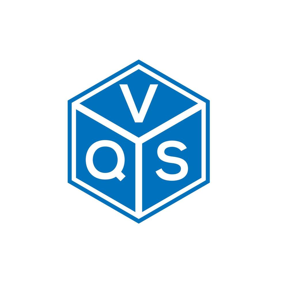 vqs brev logotyp design på svart bakgrund. vqs kreativa initialer brev logotyp koncept. vqs bokstavsdesign. vektor