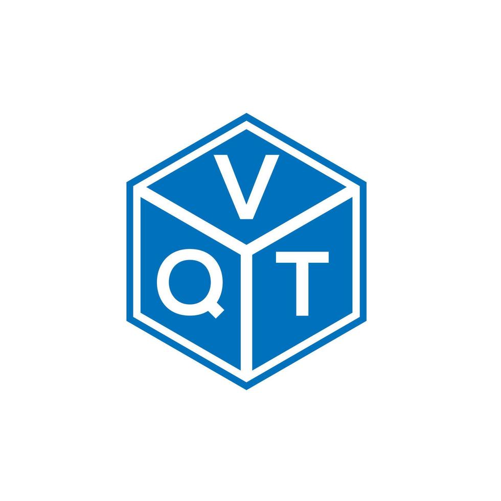 vqt-Buchstaben-Logo-Design auf schwarzem Hintergrund. vqt kreatives Initialen-Buchstaben-Logo-Konzept. vqt Briefgestaltung. vektor