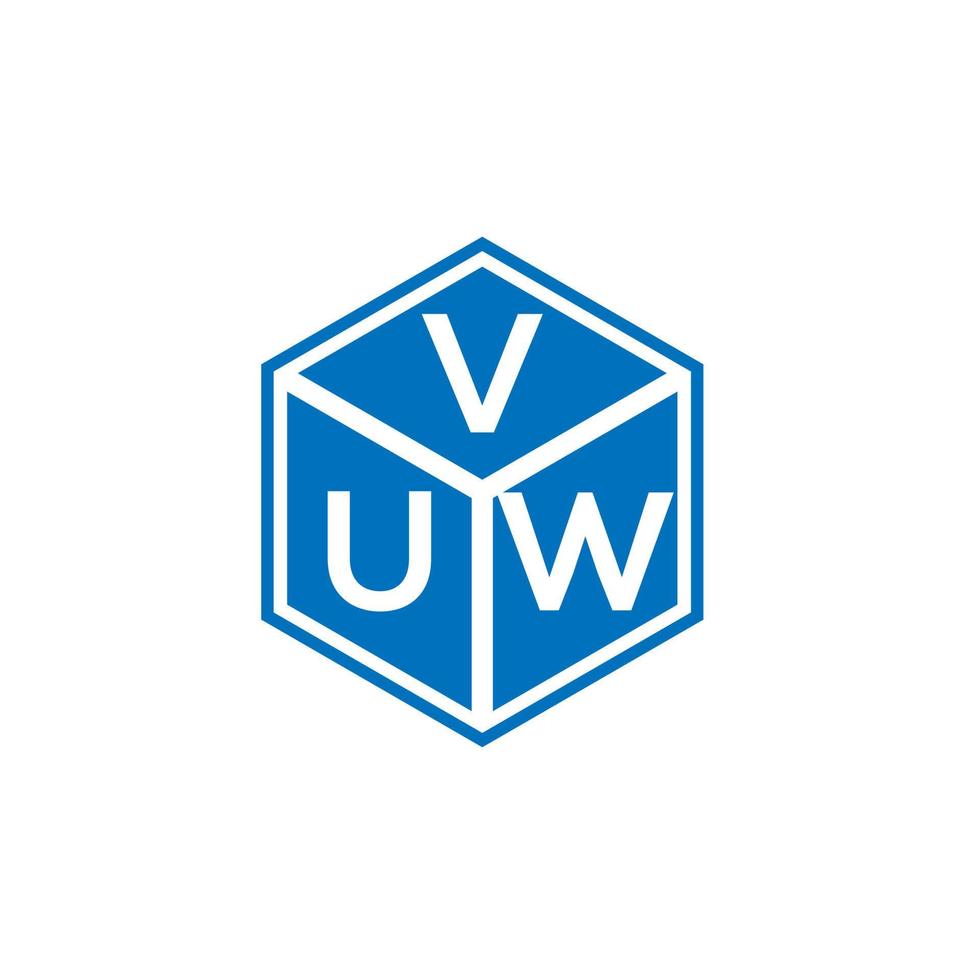 vuw brev logotyp design på svart bakgrund. vuw kreativa initialer brev logotyp koncept. vuw bokstavsdesign. vektor