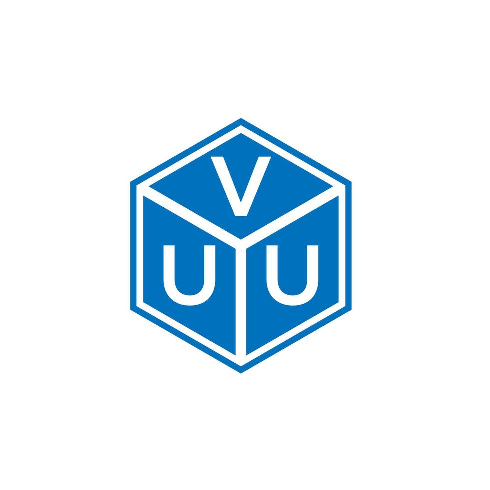 vuu brev logotyp design på svart bakgrund. vuu kreativa initialer brev logotyp koncept. vuu-bokstavsdesign. vektor