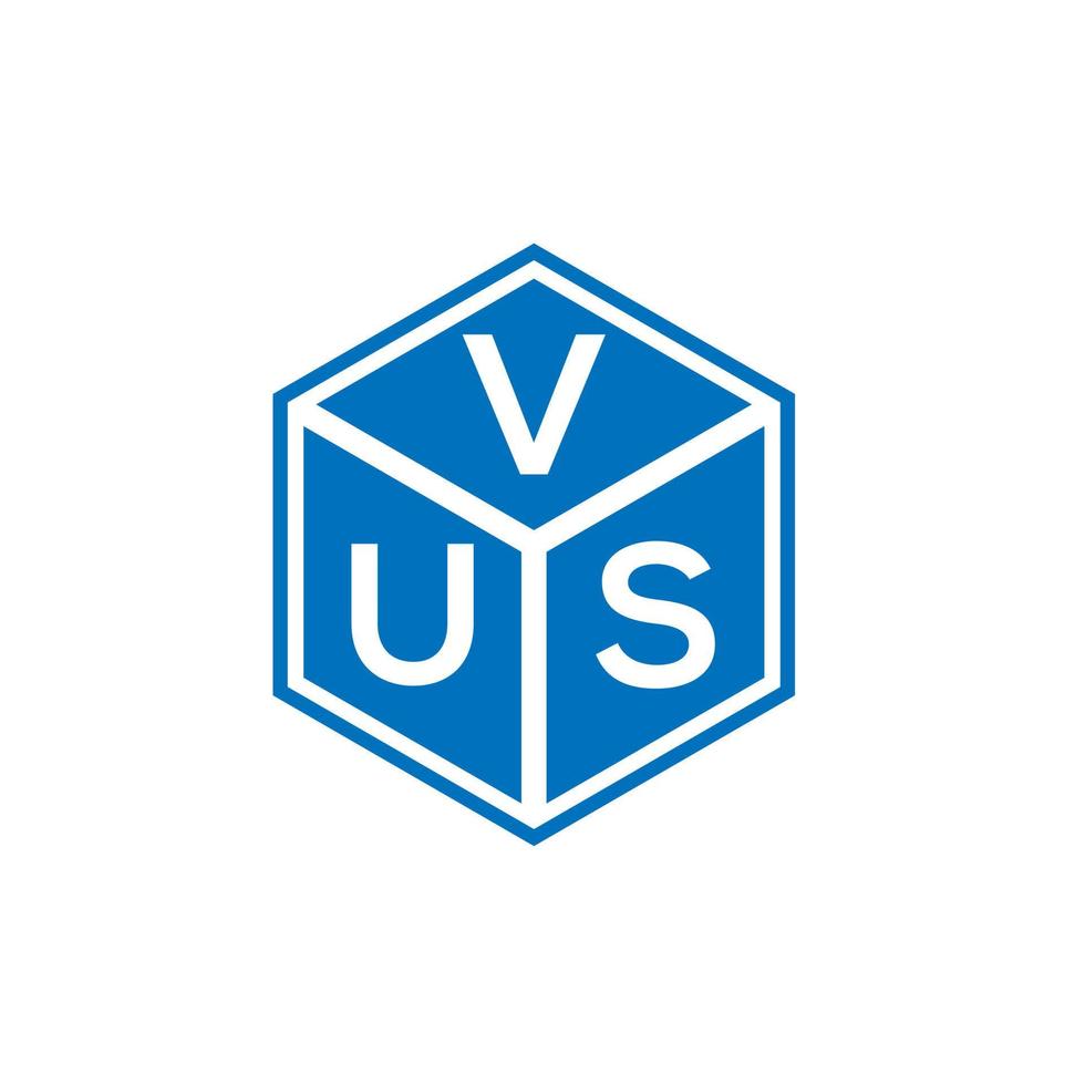 Vus-Brief-Logo-Design auf schwarzem Hintergrund. vus kreative Initialen schreiben Logo-Konzept. vus Briefgestaltung. vektor