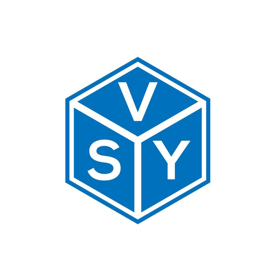 Vsy-Brief-Logo-Design auf schwarzem Hintergrund. vsy kreative Initialen schreiben Logo-Konzept. vsy Briefgestaltung. vektor