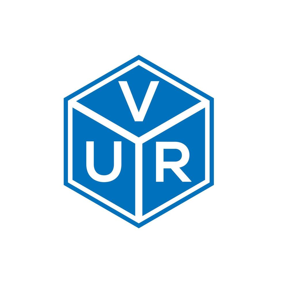 vur-Buchstaben-Logo-Design auf schwarzem Hintergrund. vur kreative Initialen schreiben Logo-Konzept. vur Briefgestaltung. vektor