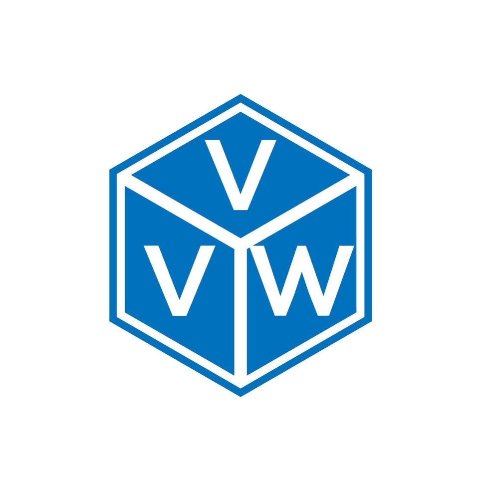 vvw-Brief-Logo-Design auf schwarzem Hintergrund. vvw kreative Initialen schreiben Logo-Konzept. vvw Briefgestaltung. vektor