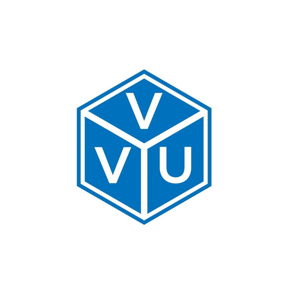 vvu-Brief-Logo-Design auf schwarzem Hintergrund. vvu kreative Initialen schreiben Logo-Konzept. vvu Briefgestaltung. vektor