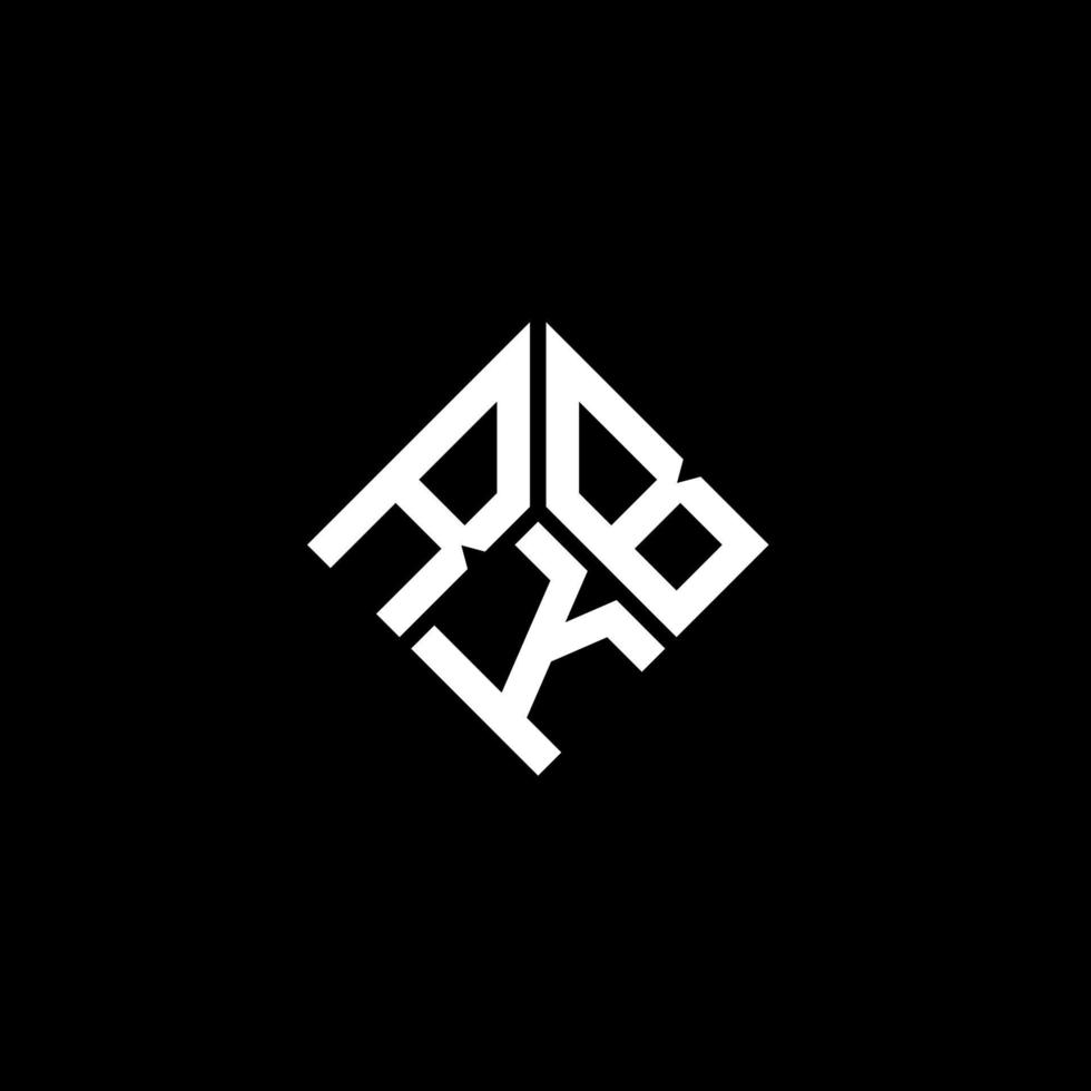 rkb-Buchstaben-Logo-Design auf schwarzem Hintergrund. rkb kreative Initialen schreiben Logo-Konzept. rkb Briefgestaltung. vektor