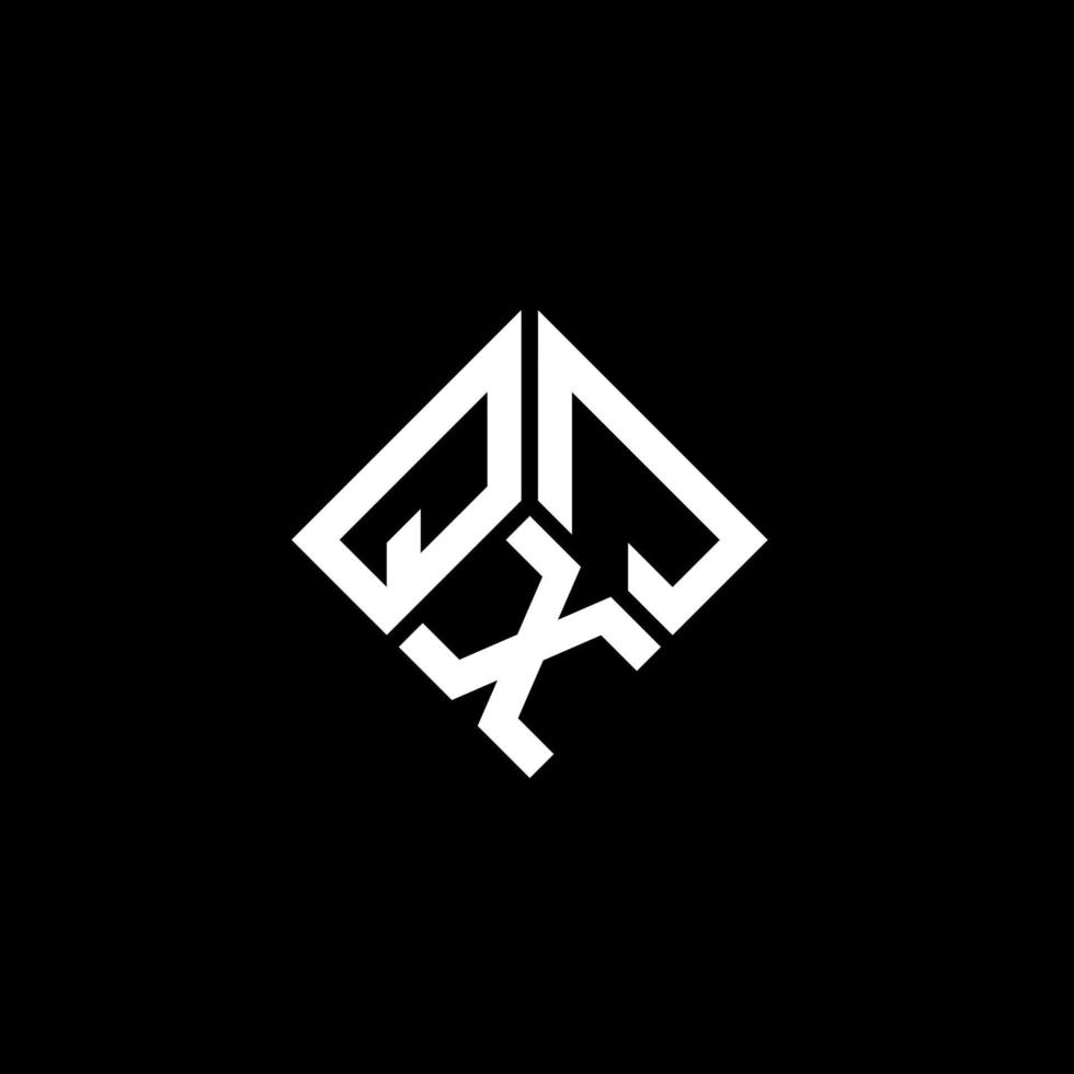 qxj-Buchstaben-Logo-Design auf schwarzem Hintergrund. qxj kreative Initialen schreiben Logo-Konzept. qxj Briefgestaltung. vektor