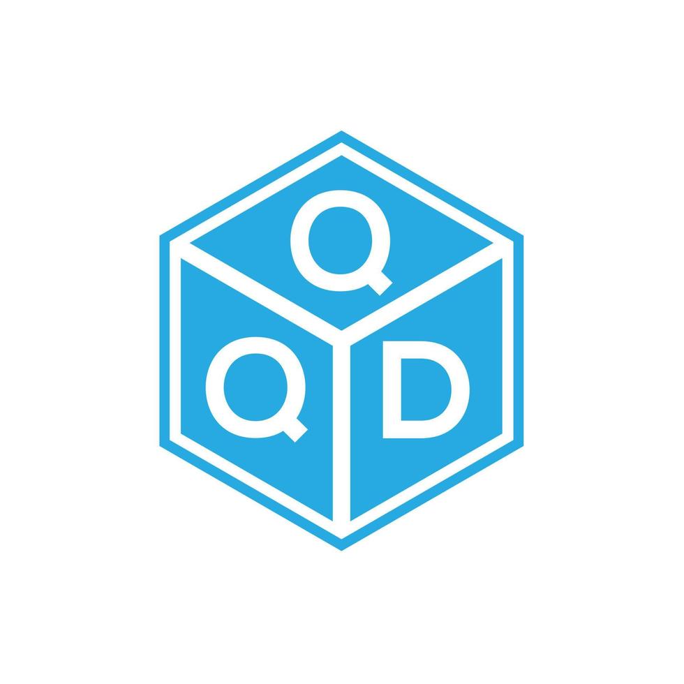 qqd brev logotyp design på svart bakgrund. qqd kreativa initialer brev logotyp koncept. qqd bokstavsdesign. vektor