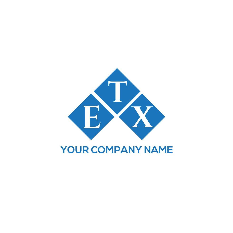 ETX-Brief-Logo-Design auf weißem Hintergrund. etx kreatives Initialen-Buchstaben-Logo-Konzept. ETX-Briefgestaltung. vektor