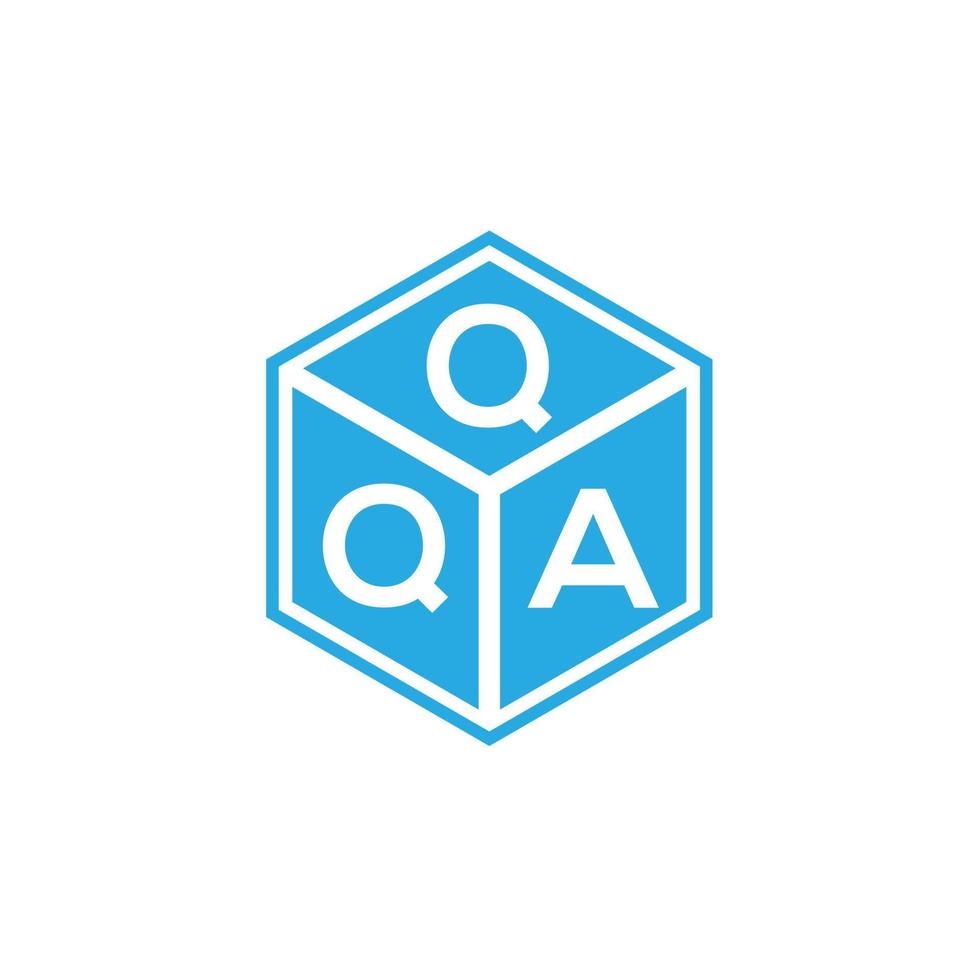 qqa-Buchstaben-Logo-Design auf schwarzem Hintergrund. qqa kreative Initialen schreiben Logo-Konzept. qqa Briefgestaltung. vektor