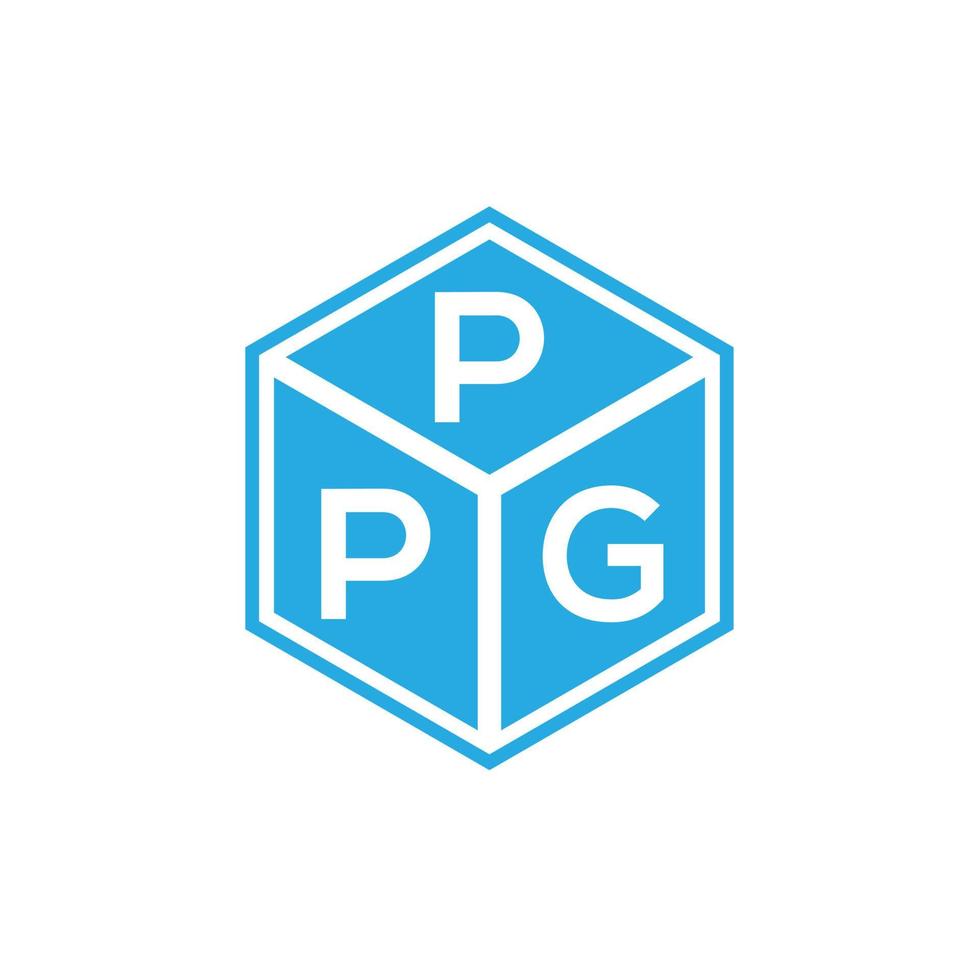 ppg-Buchstaben-Logo-Design auf schwarzem Hintergrund. ppg kreatives Initialen-Buchstaben-Logo-Konzept. ppg Briefgestaltung. vektor