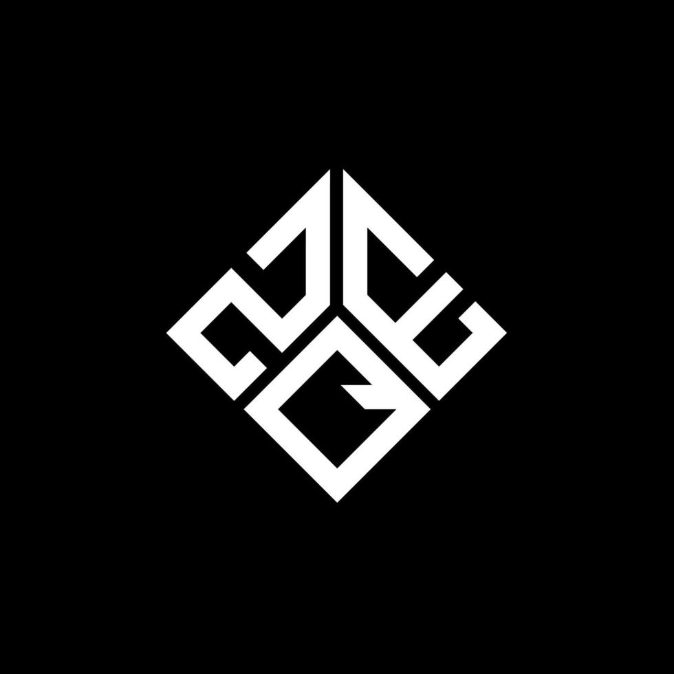 zqe-Buchstaben-Logo-Design auf schwarzem Hintergrund. zqe kreative Initialen schreiben Logo-Konzept. zqe Briefgestaltung. vektor