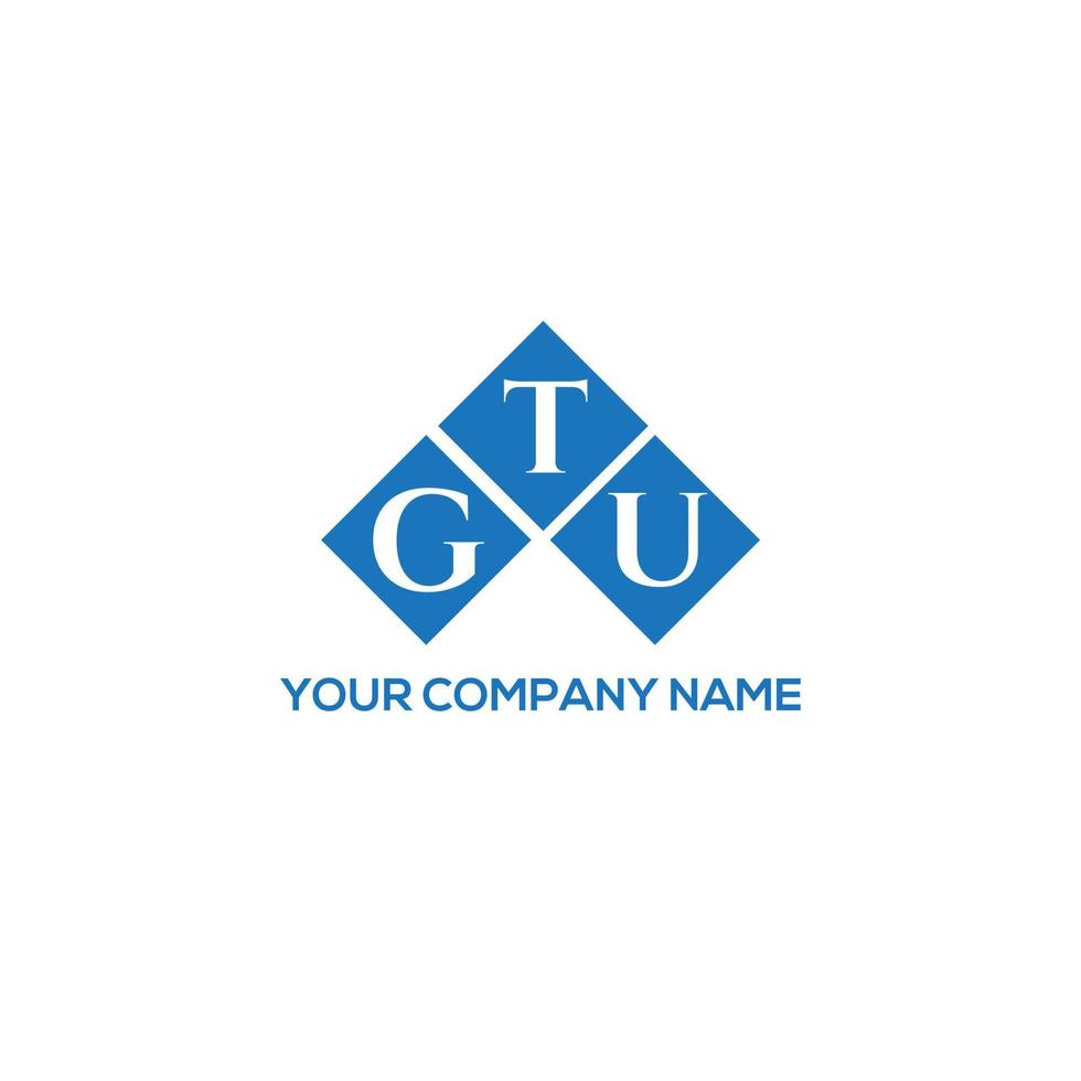 gtu-Brief-Logo-Design auf weißem Hintergrund. gtu kreatives Initialen-Buchstaben-Logo-Konzept. gtu Briefgestaltung. vektor