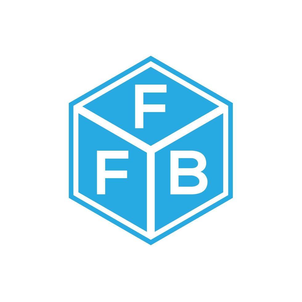 ffb-Brief-Logo-Design auf schwarzem Hintergrund. ffb kreative Initialen schreiben Logo-Konzept. ffb Briefgestaltung. vektor