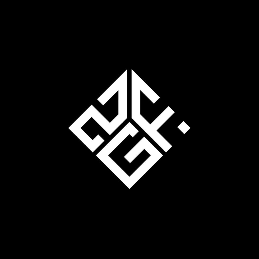 zgf-Buchstaben-Logo-Design auf schwarzem Hintergrund. zgf kreative Initialen schreiben Logo-Konzept. zgf Briefgestaltung. vektor