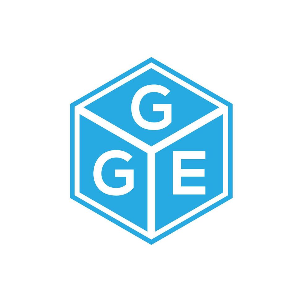 Gg-Buchstaben-Logo-Design auf schwarzem Hintergrund. gge kreatives Initialen-Buchstaben-Logo-Konzept. gg Briefgestaltung. vektor