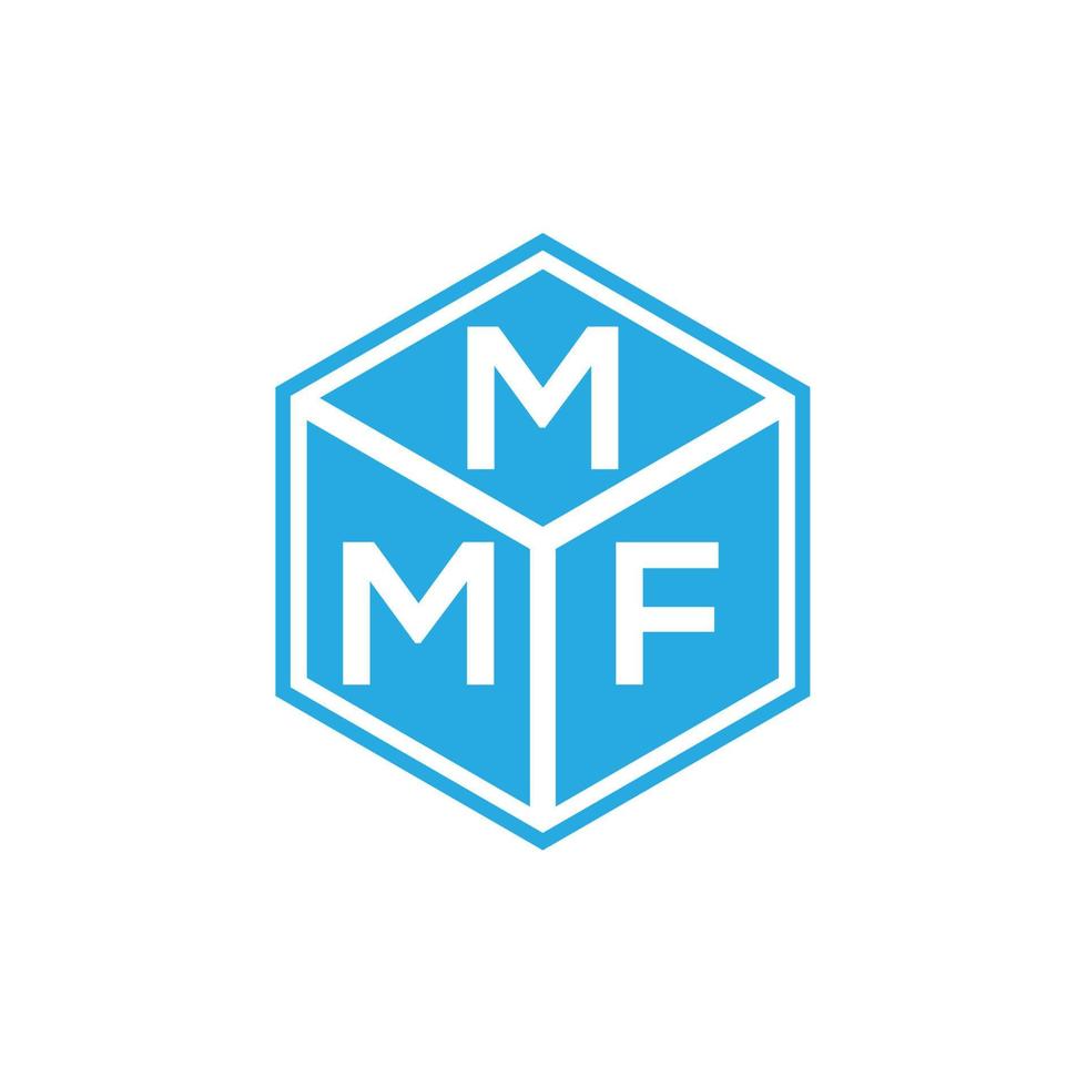 MMF-Brief-Logo-Design auf schwarzem Hintergrund. mmf kreative Initialen schreiben Logo-Konzept. MMF-Buchstaben-Design. vektor