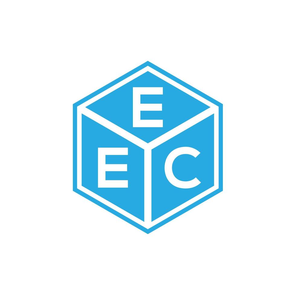 EEC brev logotyp design på svart bakgrund. EEC kreativa initialer brev logotyp koncept. eec-bokstavsdesign. vektor