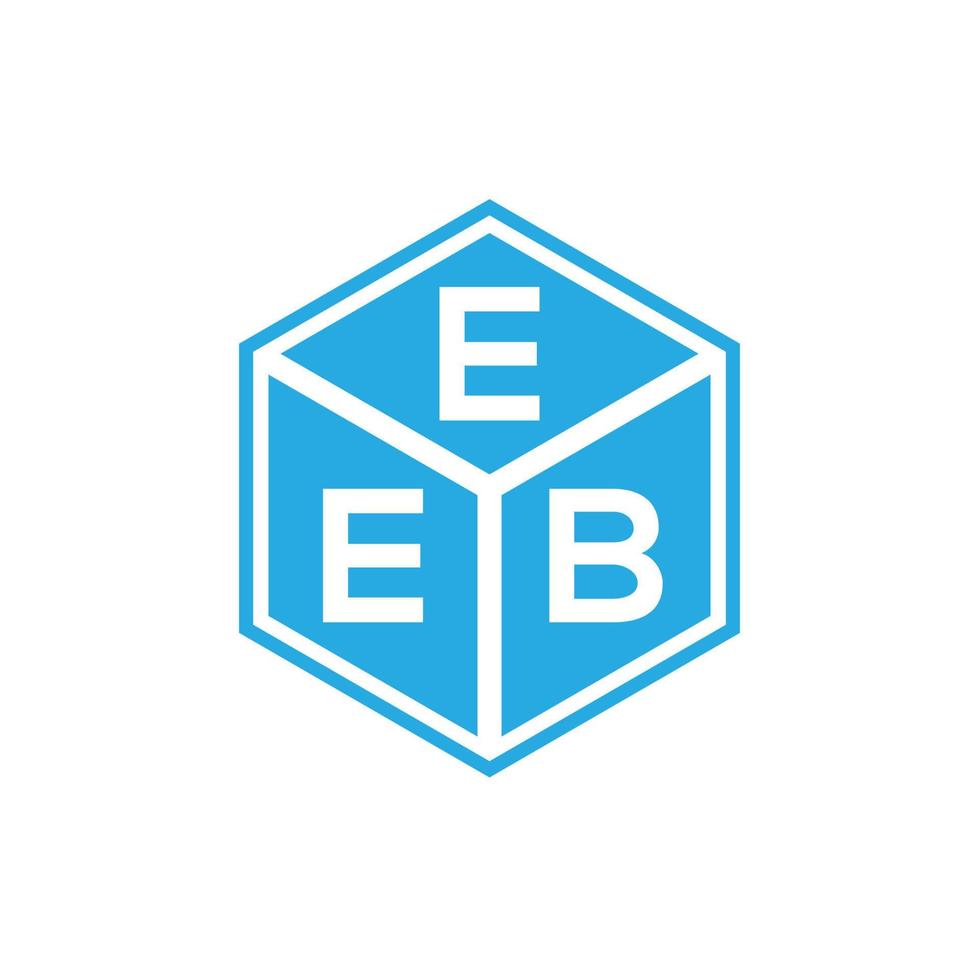 eeb brev logotyp design på svart bakgrund. eeb kreativa initialer brev logotyp koncept. eeb bokstav design. vektor