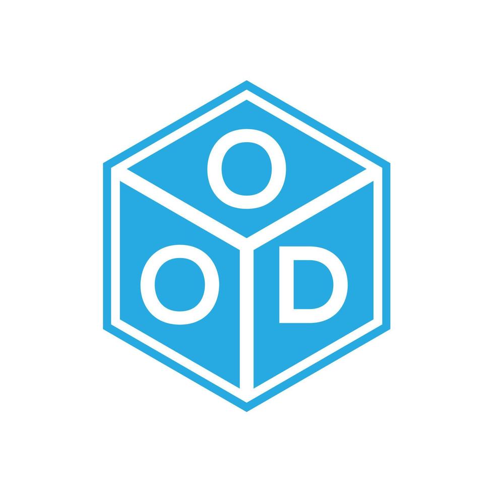 ood brev logotyp design på svart bakgrund. ood kreativa initialer brev logotyp koncept. bra bokstavsdesign. vektor