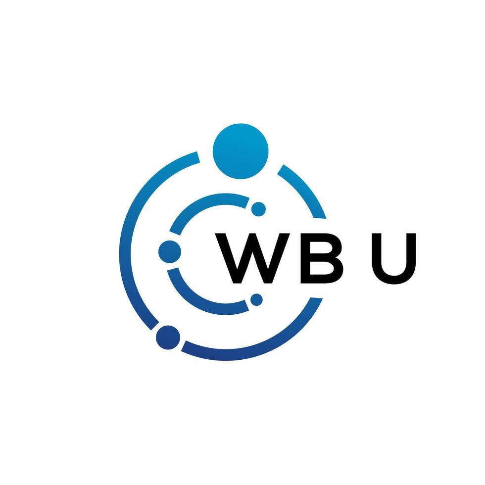 wbu-Buchstaben-Technologie-Logo-Design auf weißem Hintergrund. wbu kreative Initialen schreiben es Logo-Konzept. wbu Briefgestaltung. vektor