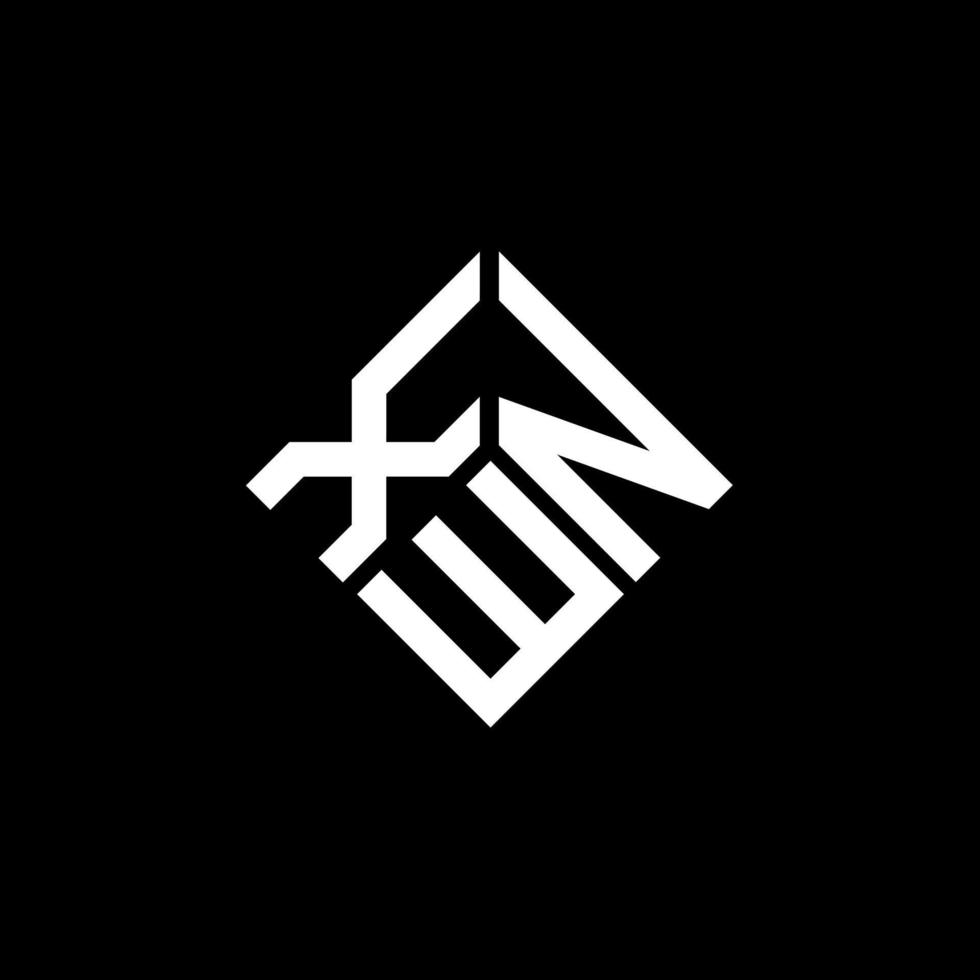 xwn brev logotyp design på svart bakgrund. xwn kreativa initialer brev logotyp koncept. xwn bokstavsdesign. vektor