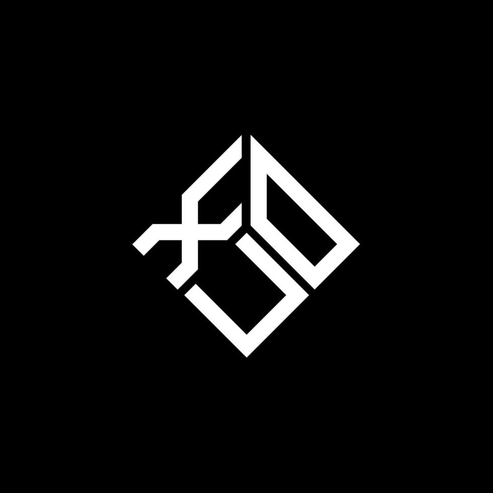 xuo brev logotyp design på svart bakgrund. xuo kreativa initialer bokstavslogotyp koncept. xuo bokstavsdesign. vektor