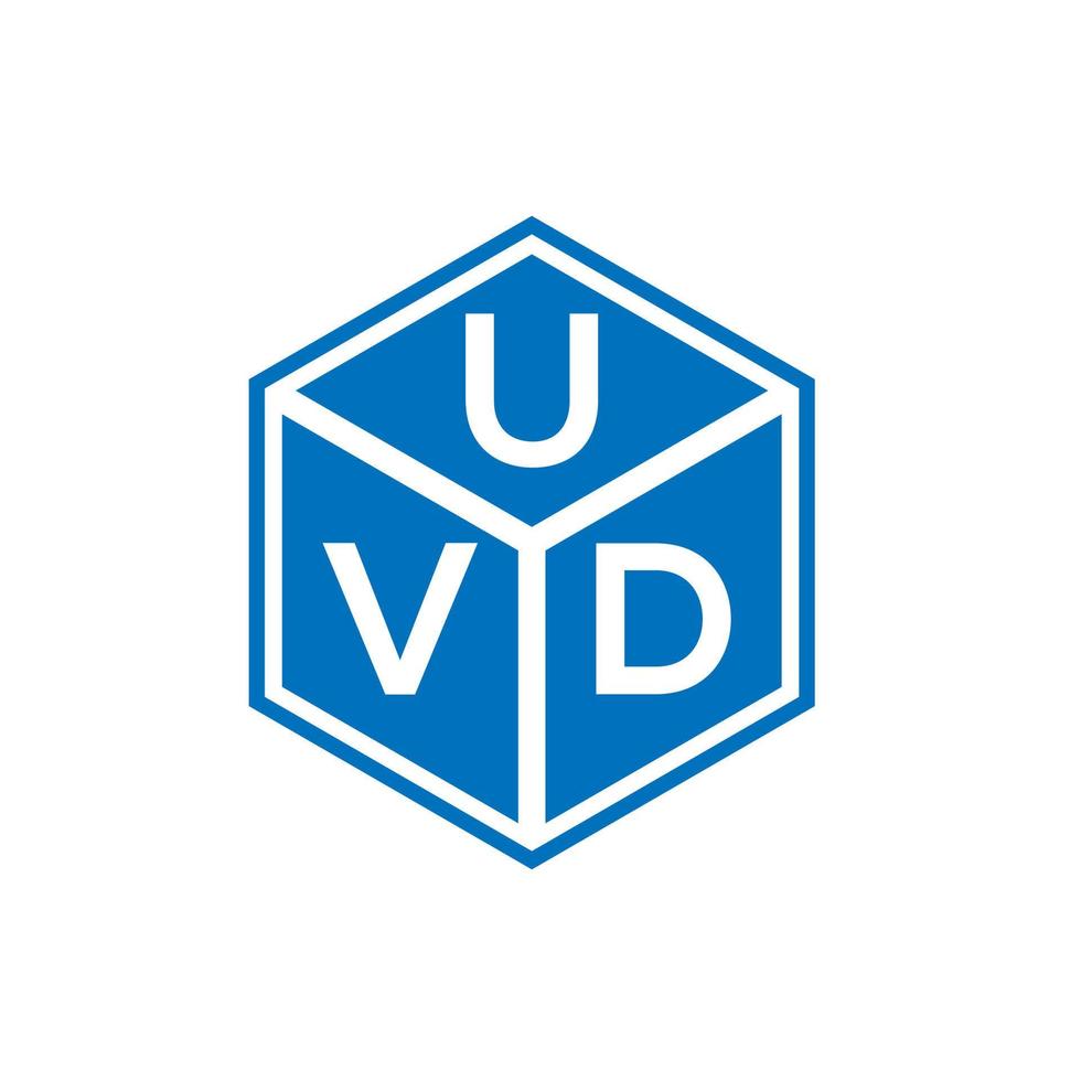 uvd-Buchstaben-Logo-Design auf schwarzem Hintergrund. uvd kreatives Initialen-Buchstaben-Logo-Konzept. UVD-Briefgestaltung. vektor