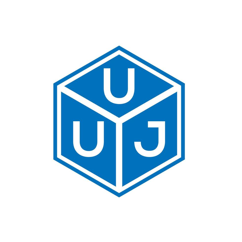 uuj-Buchstaben-Logo-Design auf schwarzem Hintergrund. uuj kreative Initialen schreiben Logo-Konzept. uuj Briefgestaltung. vektor