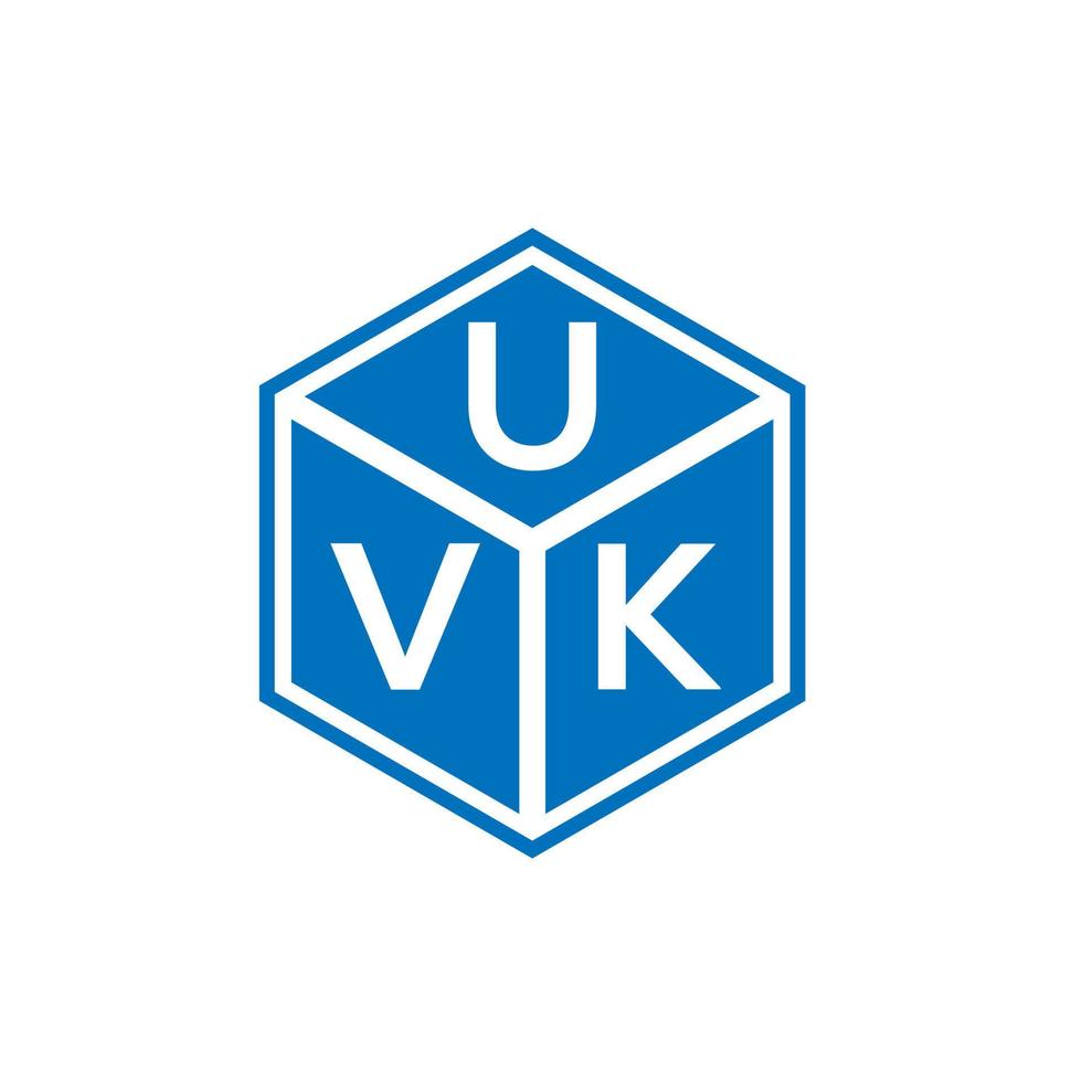 uvk-Buchstaben-Logo-Design auf schwarzem Hintergrund. uvk kreative Initialen schreiben Logo-Konzept. uvk Briefgestaltung. vektor