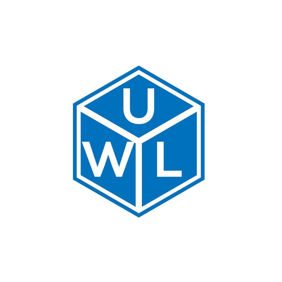 uwl brev logotyp design på svart bakgrund. uwl kreativa initialer bokstavslogotyp koncept. uwl bokstavsdesign. vektor