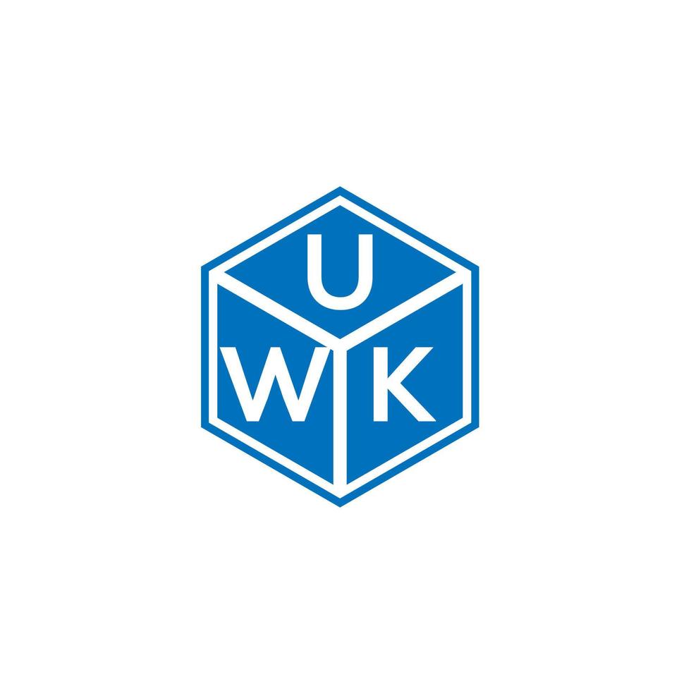 uwk-Buchstaben-Logo-Design auf schwarzem Hintergrund. uwk kreative Initialen schreiben Logo-Konzept. uwk Briefgestaltung. vektor