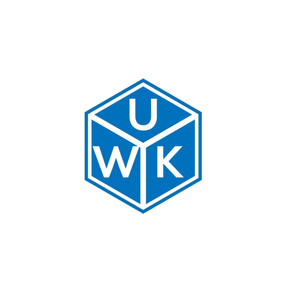 uwk brev logotyp design på svart bakgrund. uwk kreativa initialer brev logotyp koncept. uwk bokstavsdesign. vektor