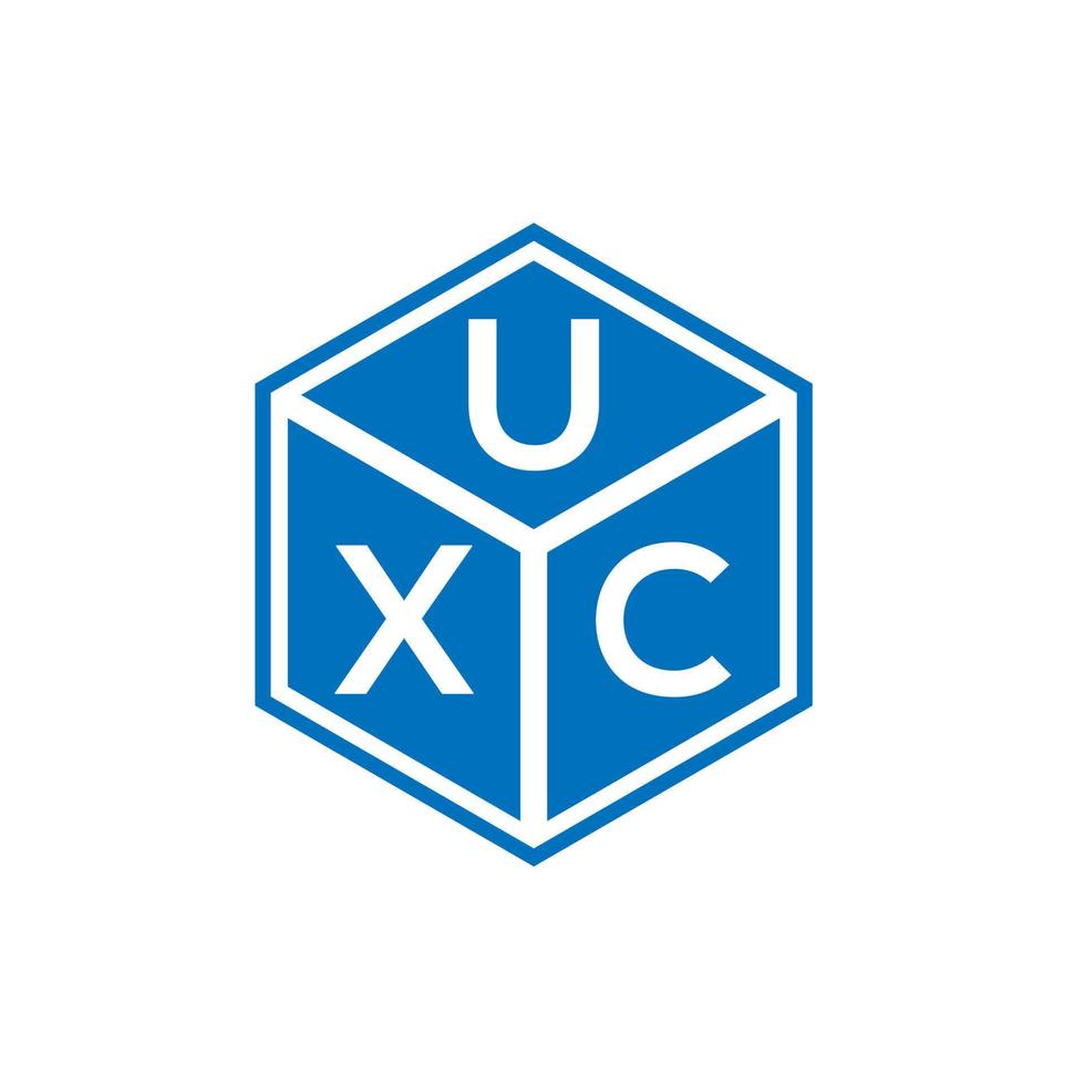 uxc-Buchstaben-Logo-Design auf schwarzem Hintergrund. uxc kreative Initialen schreiben Logo-Konzept. uxc Briefdesign. vektor