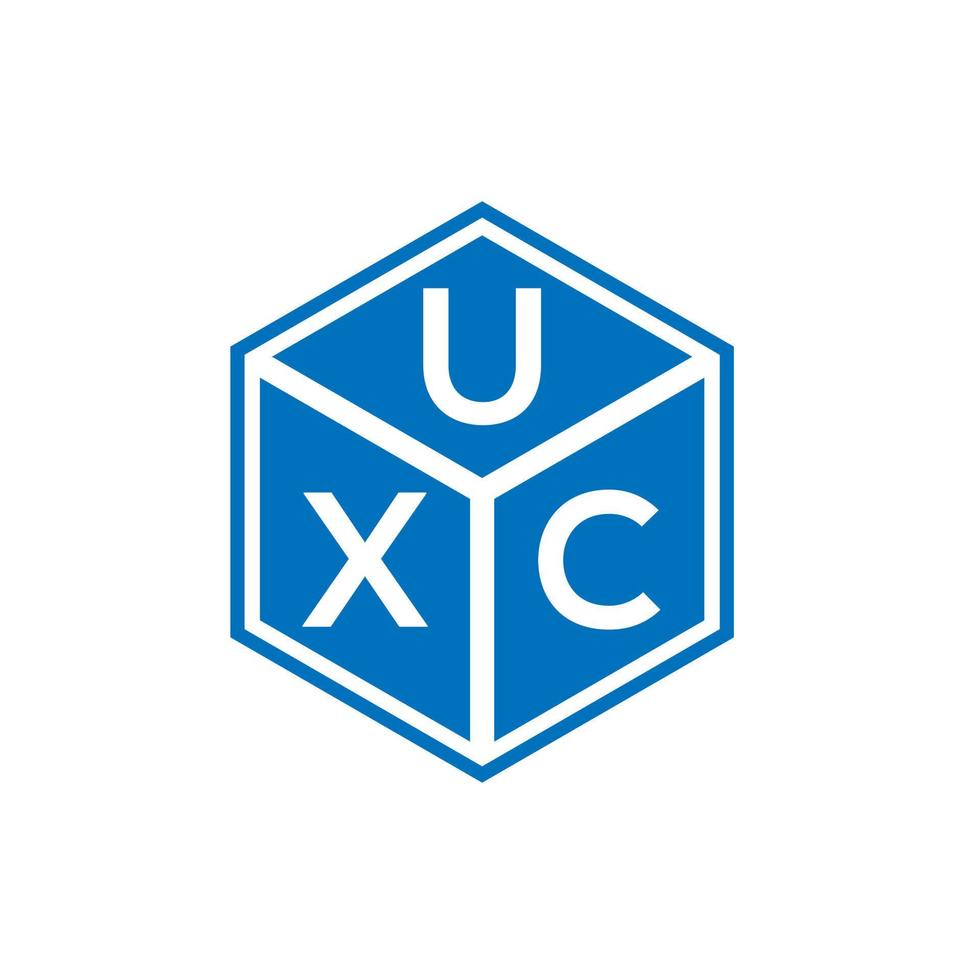 uxc brev logotyp design på svart bakgrund. uxc kreativa initialer brev logotyp koncept. uxc bokstavsdesign. vektor