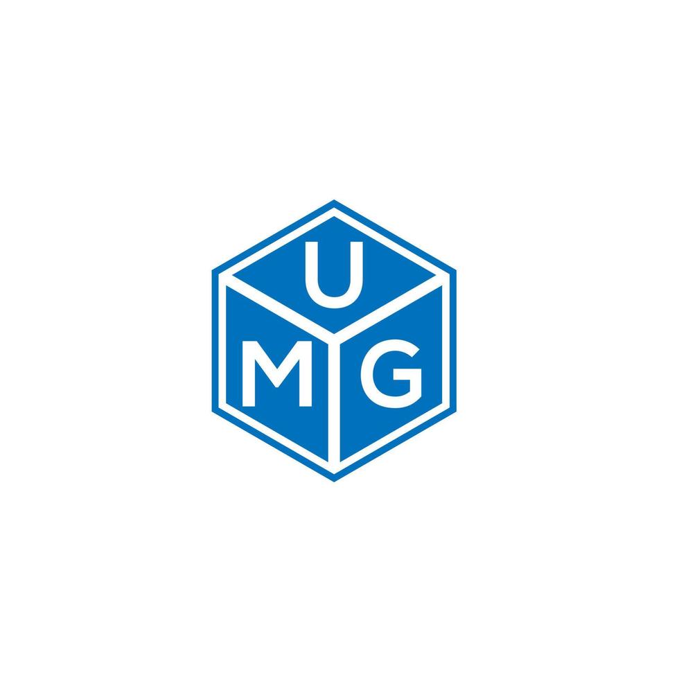 umg-Buchstaben-Logo-Design auf schwarzem Hintergrund. umg kreative Initialen schreiben Logo-Konzept. Umg Briefgestaltung. vektor