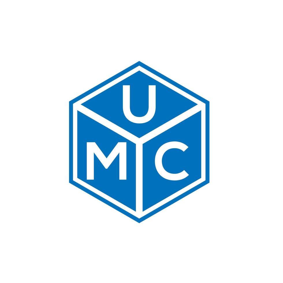 umc-Buchstaben-Logo-Design auf schwarzem Hintergrund. umc kreative Initialen schreiben Logo-Konzept. umc Briefgestaltung. vektor