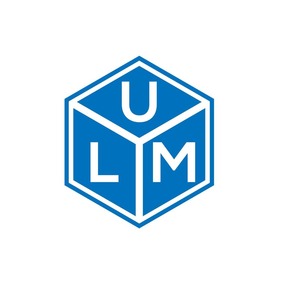 ulm brev logotyp design på svart bakgrund. ulm kreativa initialer brev logotyp koncept. ulm bokstavsdesign. vektor