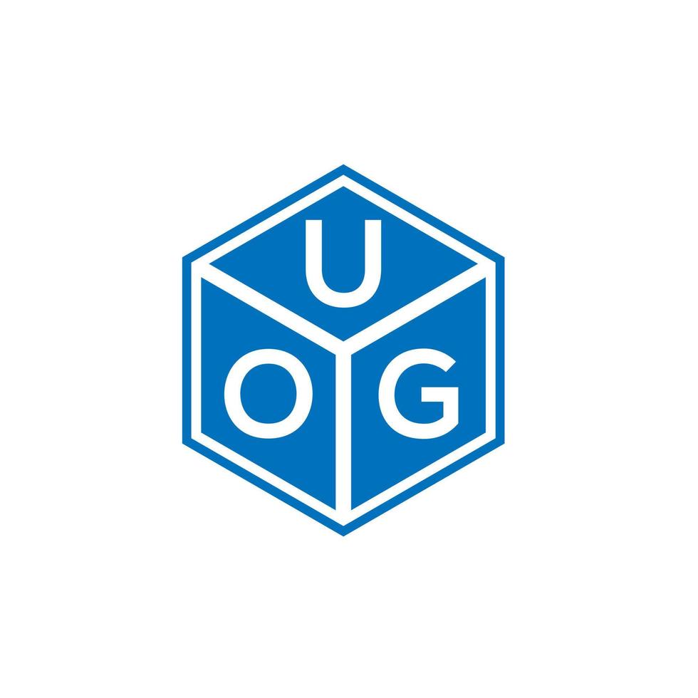 uog brev logotyp design på svart bakgrund. uog kreativa initialer brev logotyp koncept. uog bokstavsdesign. vektor