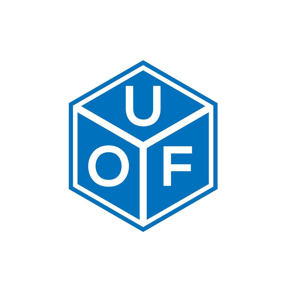 uof-Buchstaben-Logo-Design auf schwarzem Hintergrund. uof kreative Initialen schreiben Logo-Konzept. uof Briefgestaltung. vektor