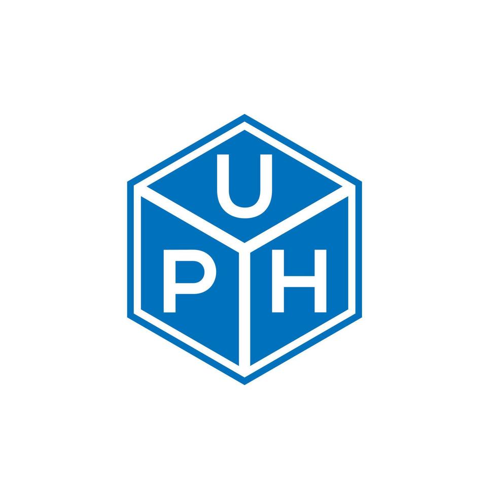 Uph-Brief-Logo-Design auf schwarzem Hintergrund. uph kreative Initialen schreiben Logo-Konzept. Uph-Briefgestaltung. vektor