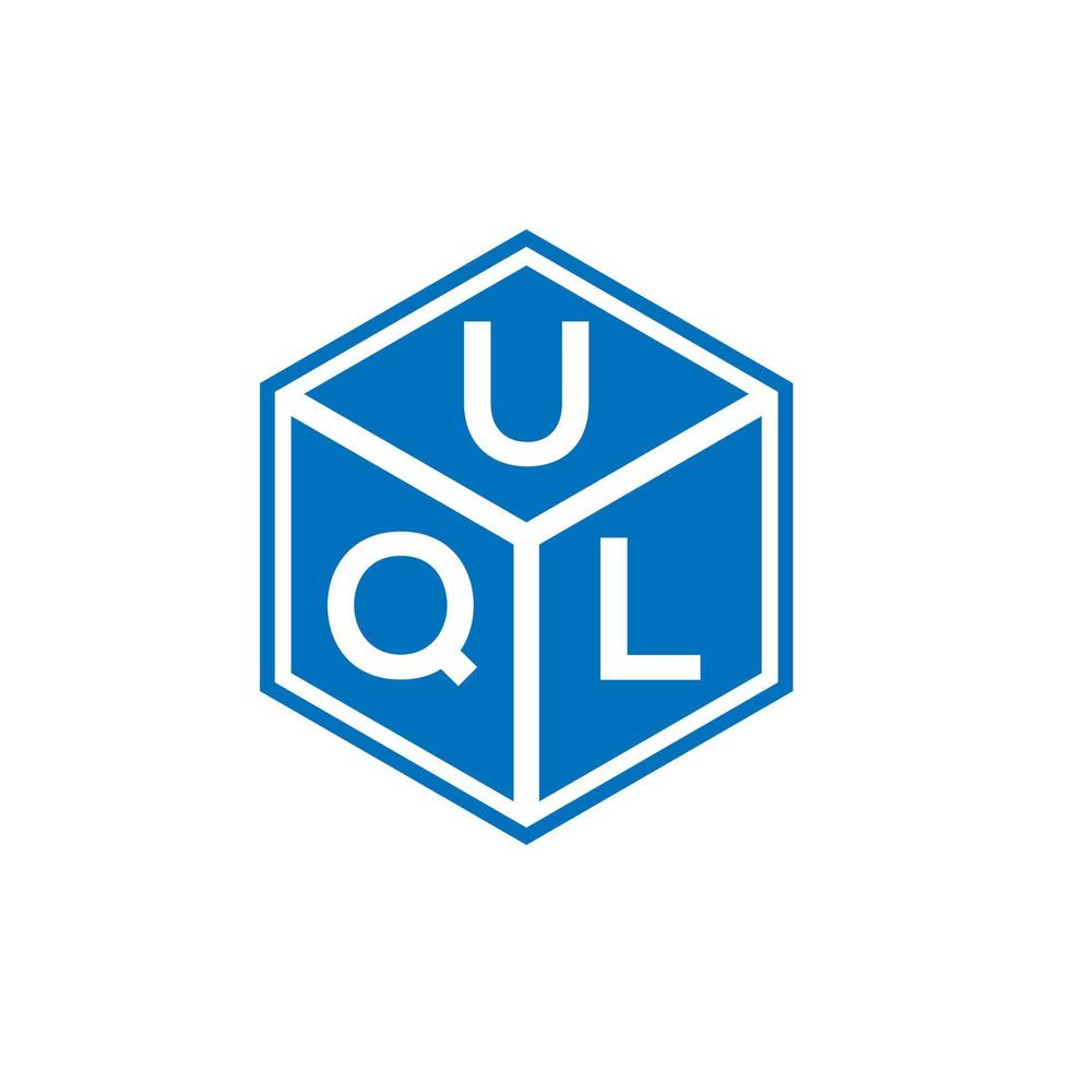 uql-Buchstaben-Logo-Design auf schwarzem Hintergrund. uql kreative Initialen schreiben Logo-Konzept. uql Briefgestaltung. vektor