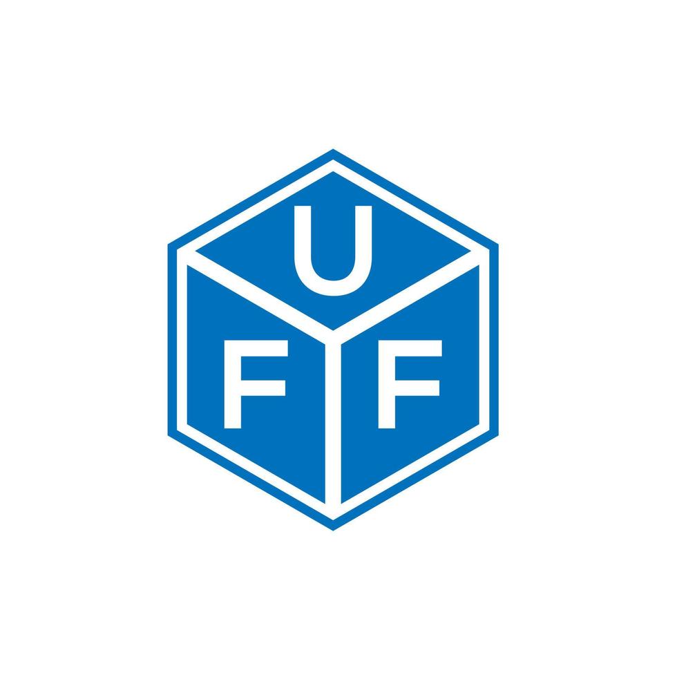 uff-Buchstaben-Logo-Design auf schwarzem Hintergrund. uff kreative Initialen schreiben Logo-Konzept. uff Briefgestaltung. vektor