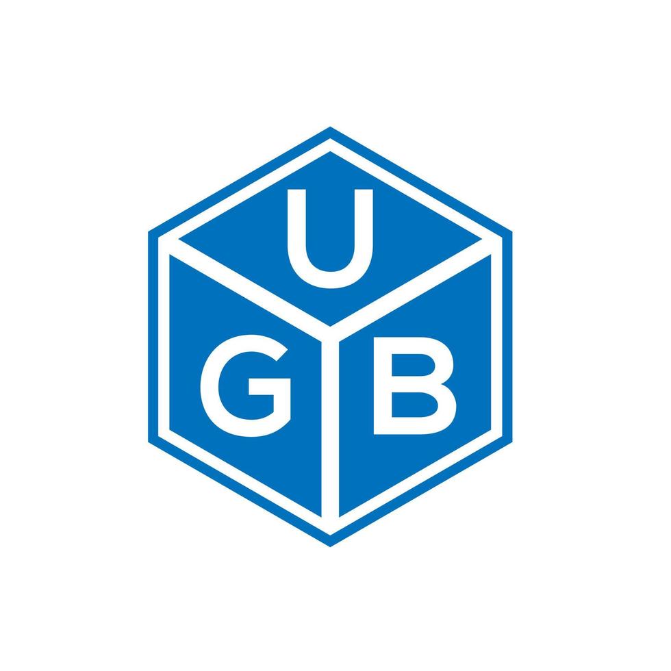 ugb-Buchstaben-Logo-Design auf schwarzem Hintergrund. ugb kreative Initialen schreiben Logo-Konzept. ugb Briefgestaltung. vektor