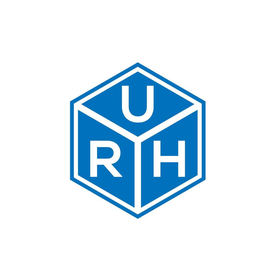 urh-Buchstaben-Logo-Design auf schwarzem Hintergrund. urh kreative Initialen schreiben Logo-Konzept. urh Briefgestaltung. vektor