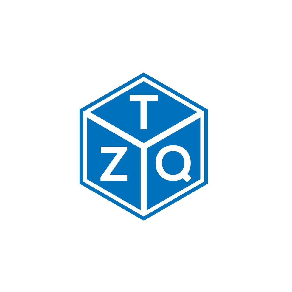 tzq brev logotyp design på svart bakgrund. tzq kreativa initialer brev logotyp koncept. tzq bokstavsdesign. vektor
