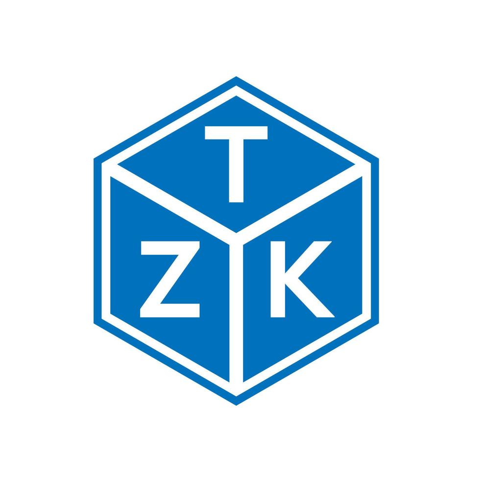 tzk-Brief-Logo-Design auf schwarzem Hintergrund. tzk kreative Initialen schreiben Logo-Konzept. tzk Briefgestaltung. vektor